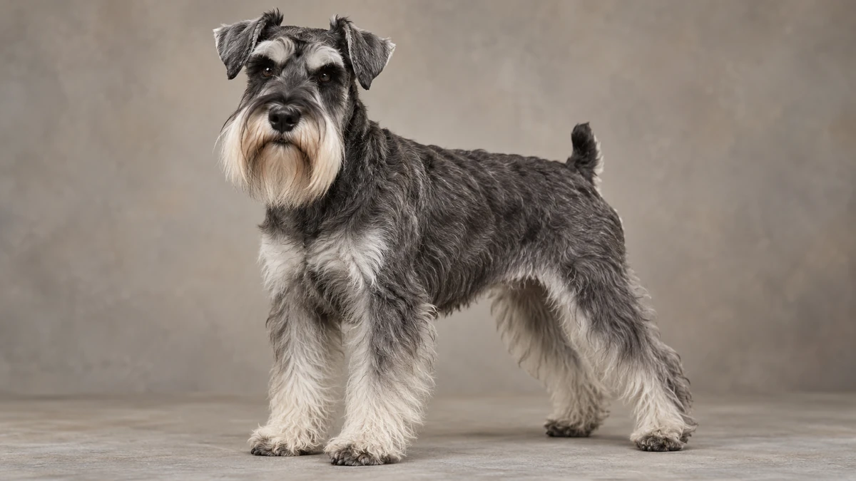 Schnauzer köpek — biber-tuz (klasik) renk