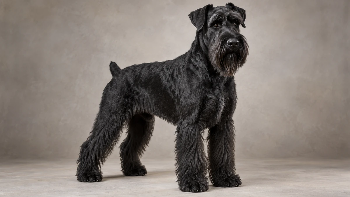 Schnauzer köpek — siyah (dev tip standart) renk